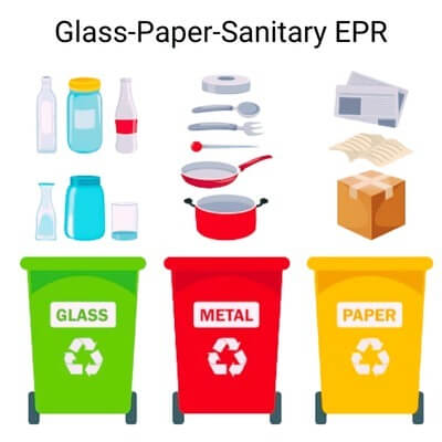 EPR certification for Paper, glass, metal and sanitary ware items